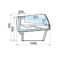 Холодильная витрина Диона ВС-21-2500 self (на тумбах из нерж. стали)