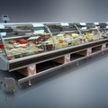 Холодильная витрина Диона ВС-21-3750 (на тумбах из нерж. стали)