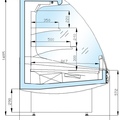 Холодильная витрина Диона ВС-21Т-1250 (на тумбах из нерж. стали)
