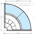 Холодильная витрина Диона ВС-21 УН (наружный угол 90˚) (на тумбах из нерж. стали)